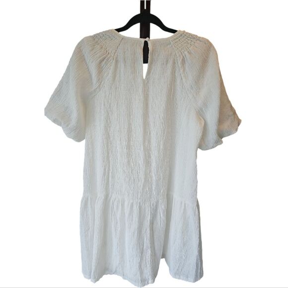 Steve Madden White Abrah Textured Mini Dress Size Medium, NWT - Picture 5 of 7